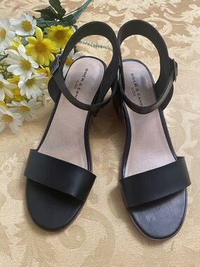Rock & Candy Black Open-Toe Ankle Strap Sandals